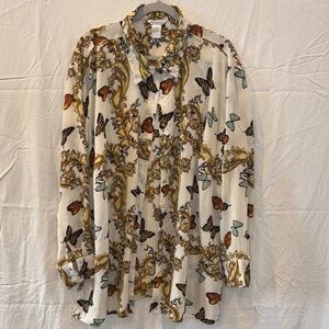 Silhouette Floral Patterned Blouse